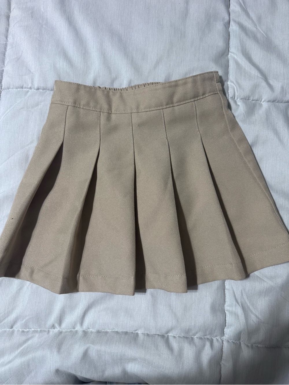 School uniform Izod Tan Pleated Skirt with shorts